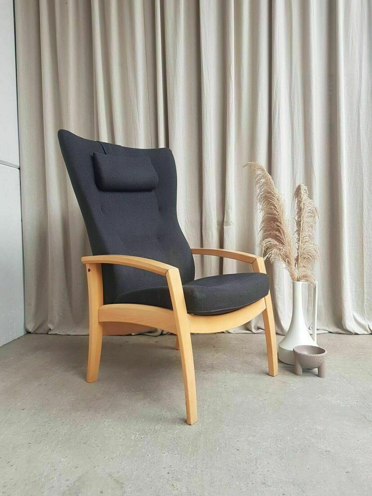 Vtg Mid Century Design Danish Beech Recliner Chair Farstrup Scandi Retro R261