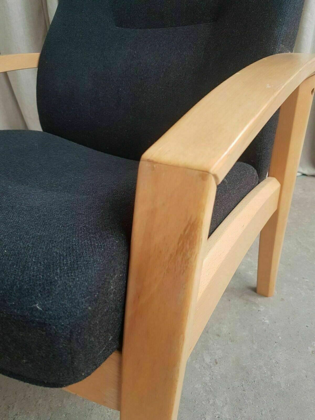 photo vinterior Vtg Mid Century Design Danish Beech Recliner Chair Farstrup Scandi Retro R261