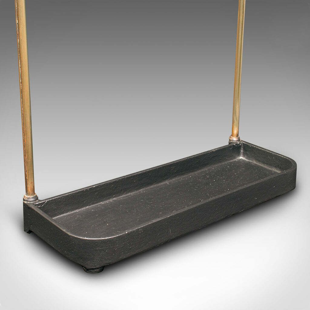 photo furniture Antique Stick Loop Stand, English, Brass, Hallway, Umbrella Rack, Late Victorian
