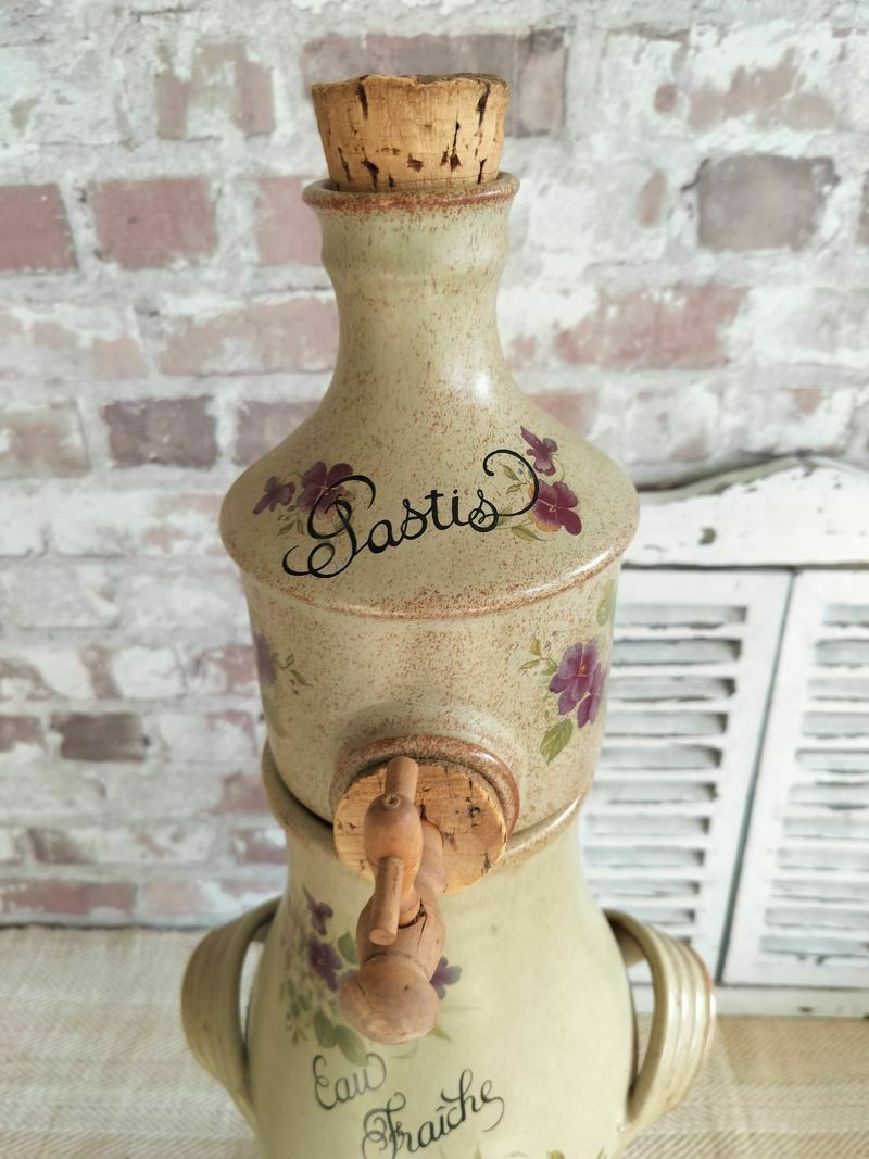 Vintage Stoneware Pastis & Water Fountain photo furniture