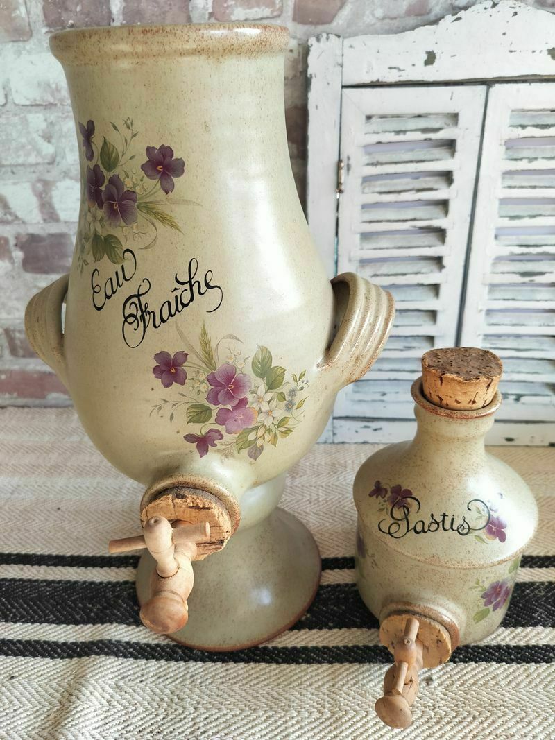 Vintage Stoneware Pastis & Water Fountain photo vintage