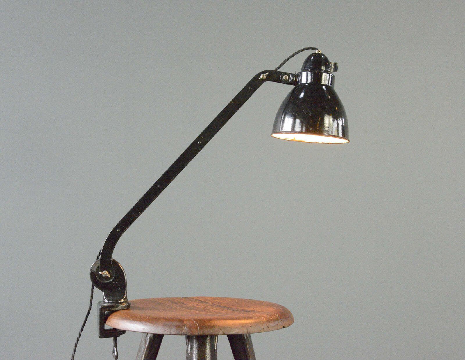 Clamp On Desk Lamp By Viktoria Circa 1930s