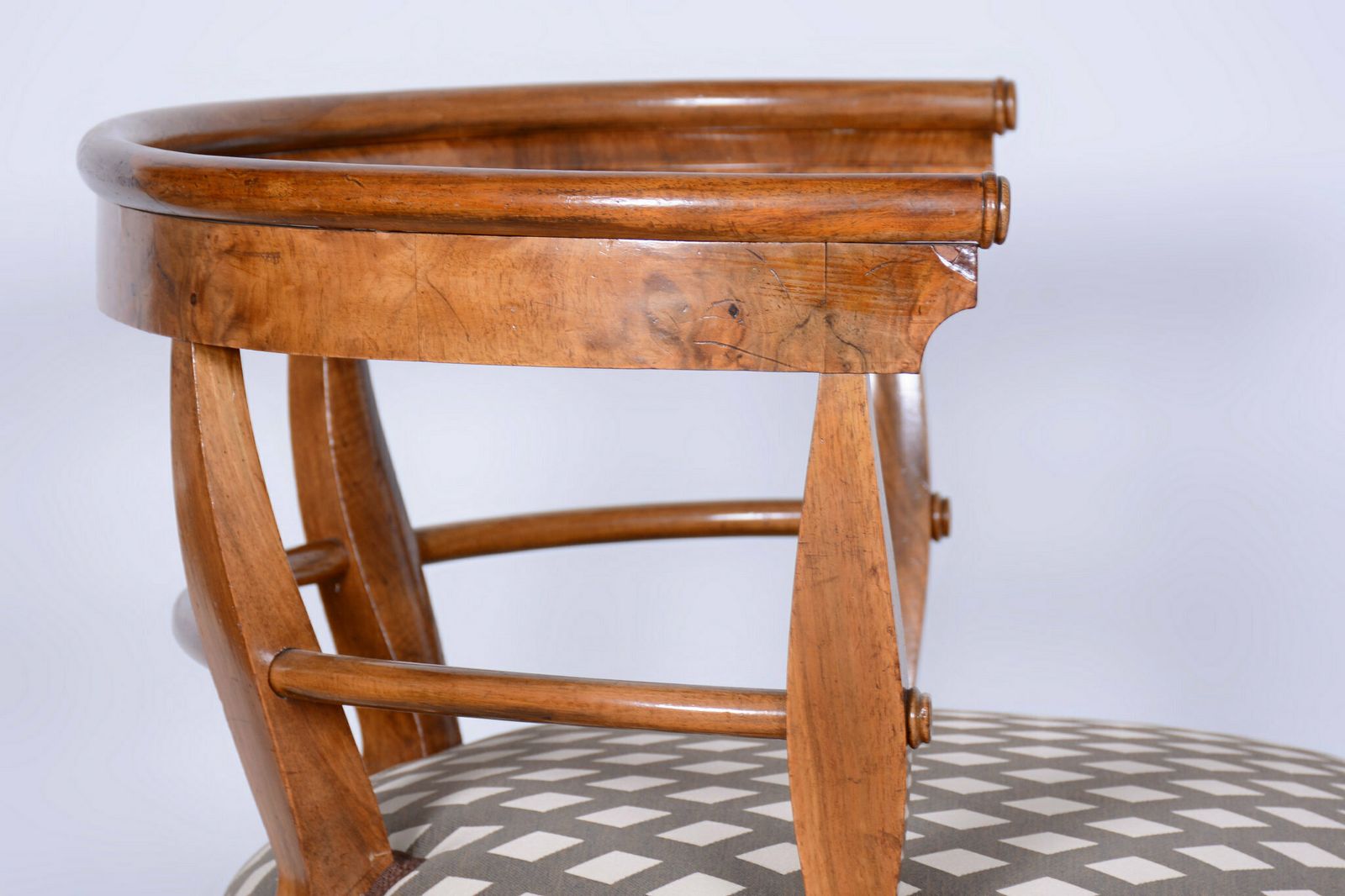 Restored Biedermeier Armchair, Cherry Tree, Upholstery, Austria, 1820s photo furniture