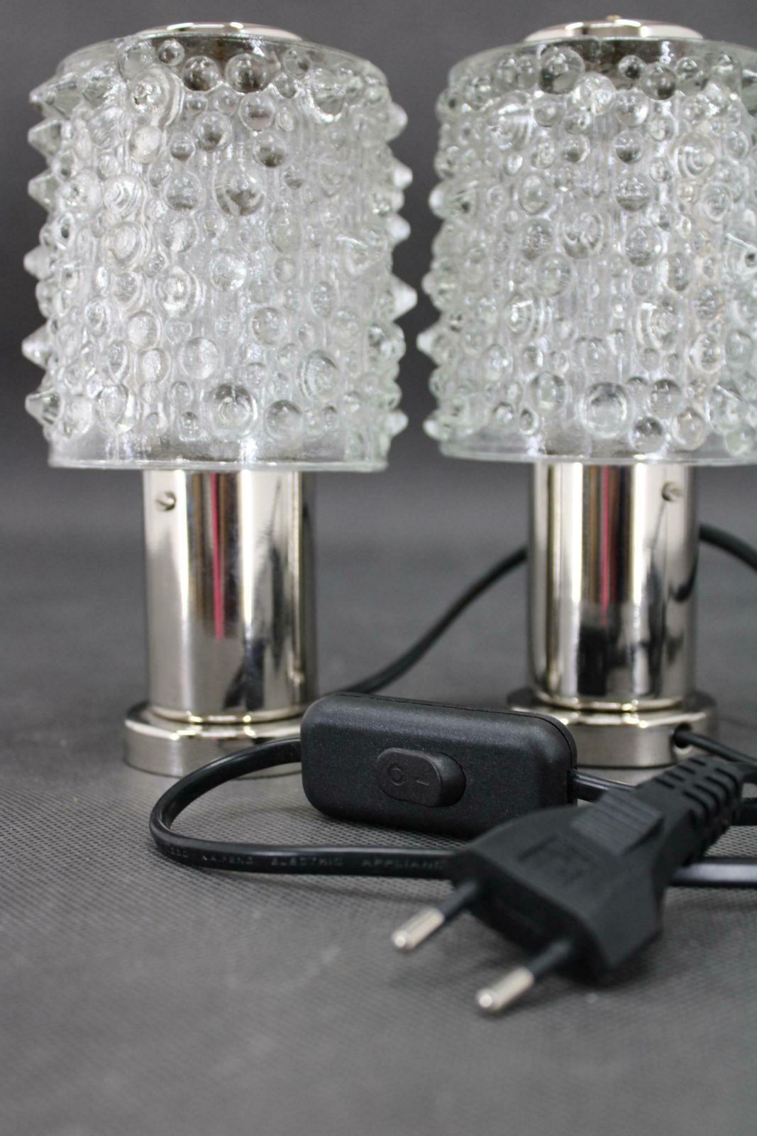 photo furniture 1970s Pair Of Glass Table Lamps By Kamenicky Senov, Czechoslovakia