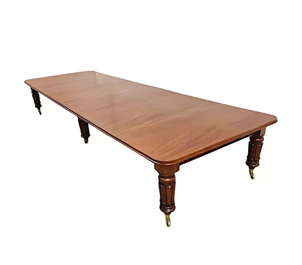A Very Rare Massive Early 19th Century William IV Country House Dining Table photo furniture