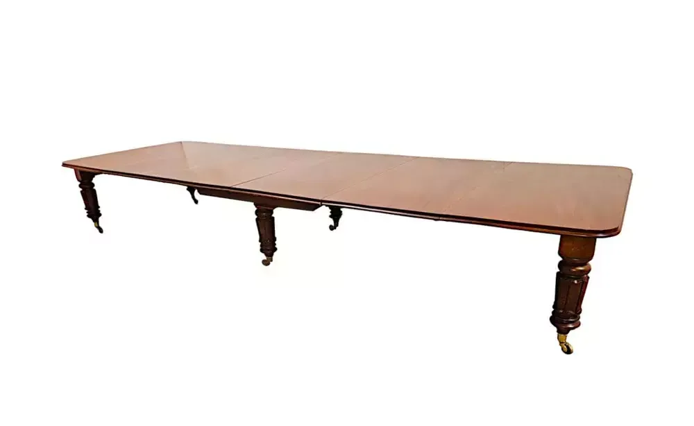 A Very Rare Massive Early 19th Century William IV Country House Dining Table photo Furniture