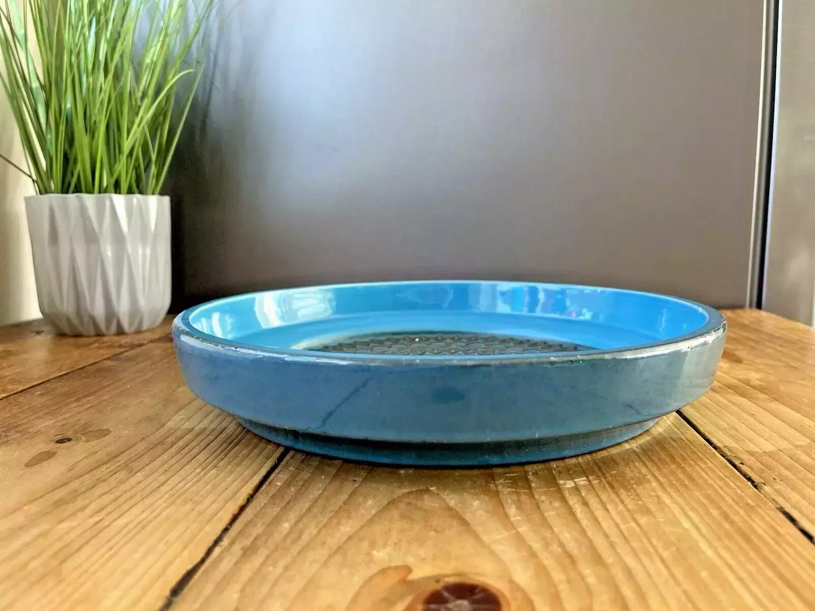 photo furniture 1967 Mid Century Swedish Upsala Ekeby Turkosa 7020 M Aztec Charger Dish Bowl 60s