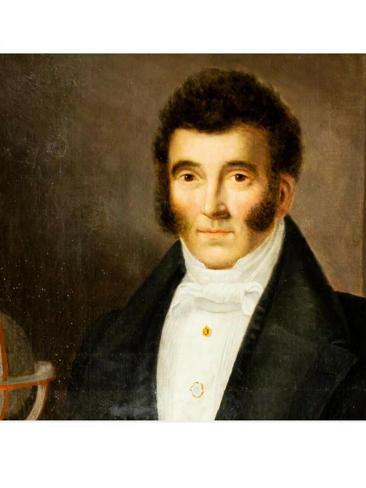 Large Portrait In Oil Of An Explorer photo furniture