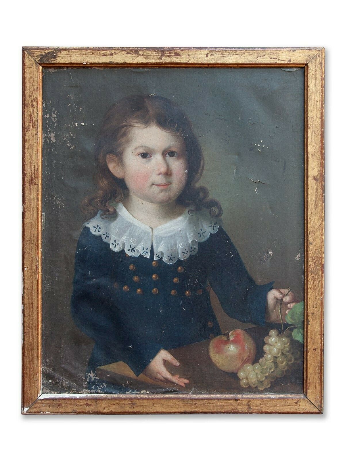 19th Century Portrait Of Young French Boy . photo furniture