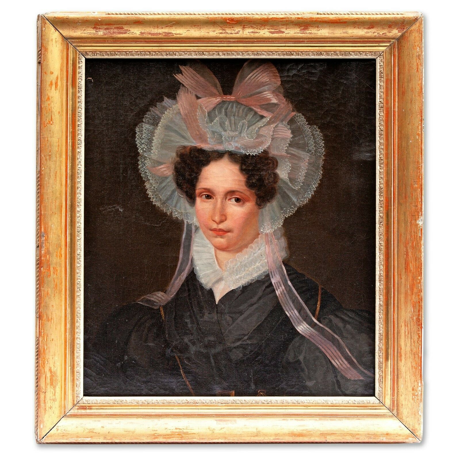 19th C. Oil Portrait Of A Spanish Noble Woman