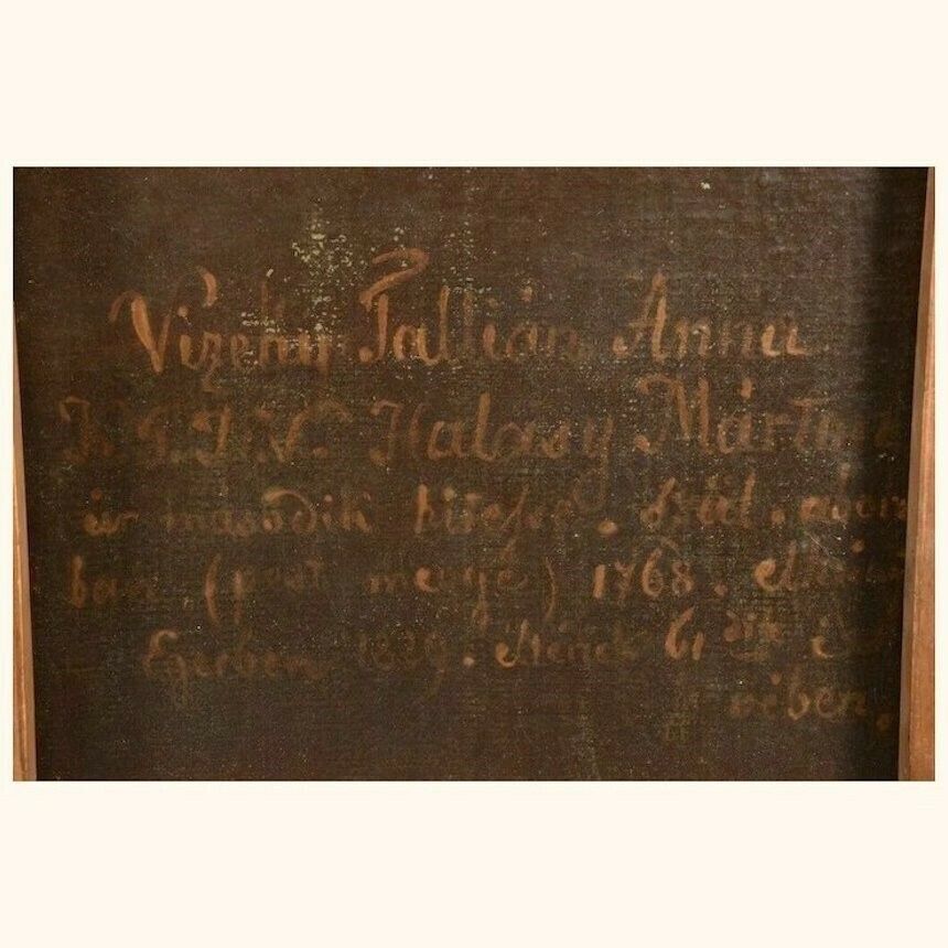 Signed 18th Century Oil Portrait Of An Aristocratic Viennese Woman photo furniture