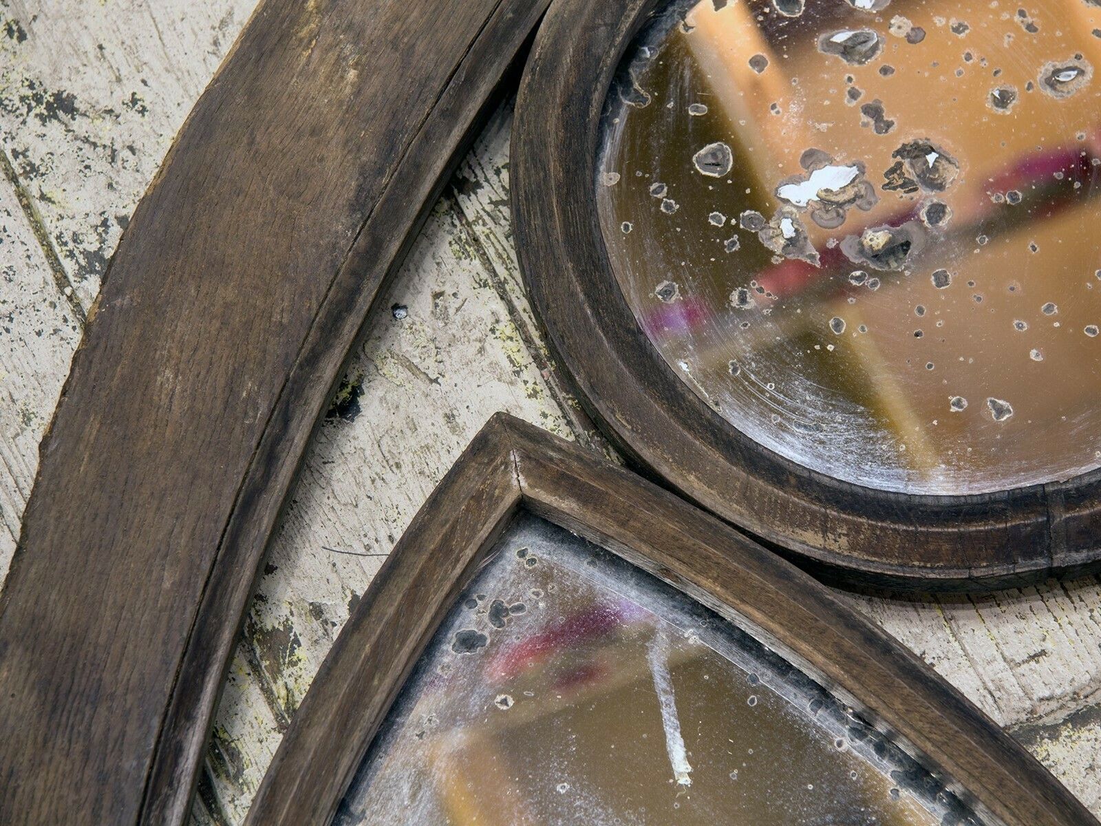 19th C. Architectural Apex With Inset Mirrors photo 1450.0