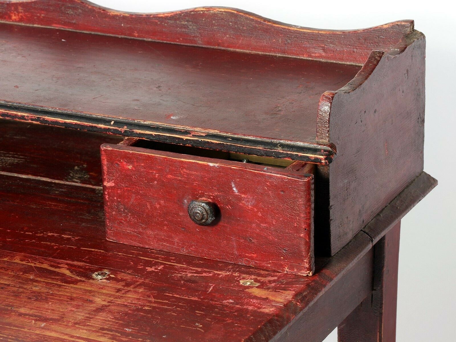 Small 'Bonheur Du Jour' Desk In 'Bullsblood' Paint photo for sale