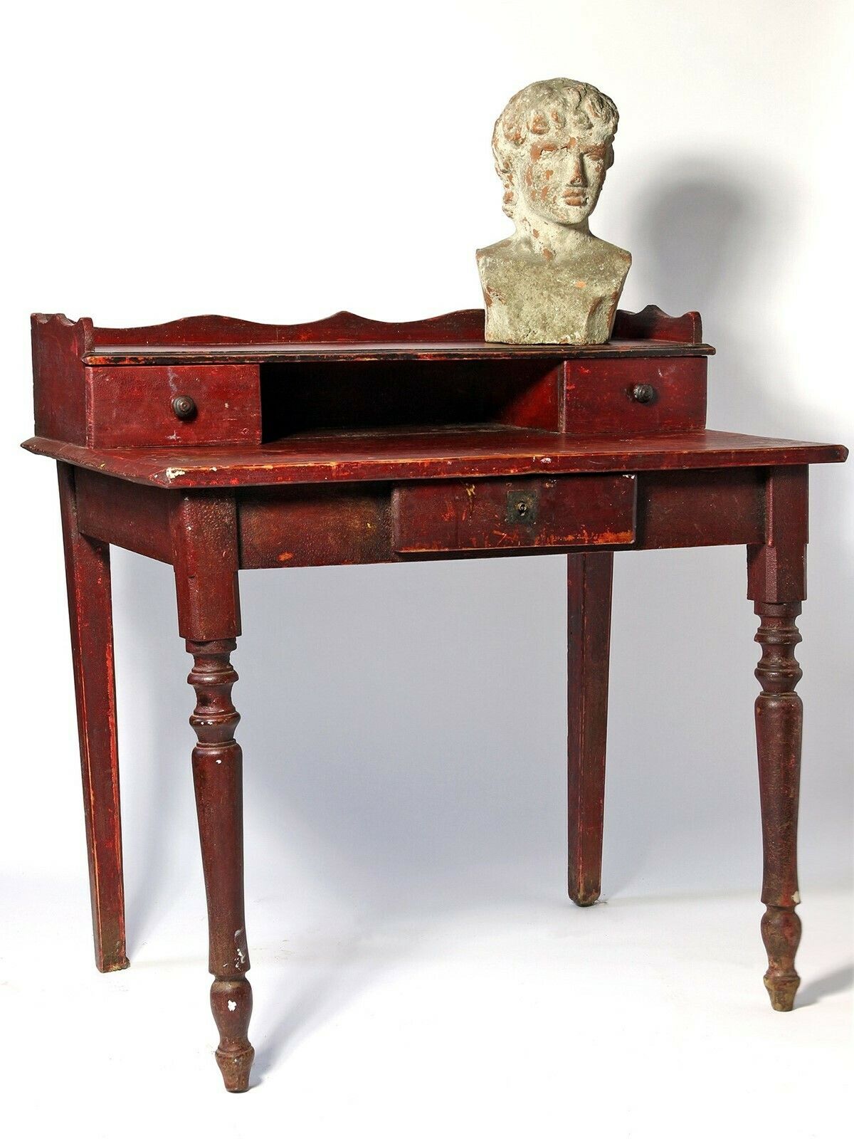 Small 'Bonheur Du Jour' Desk In 'Bullsblood' Paint photo furniture