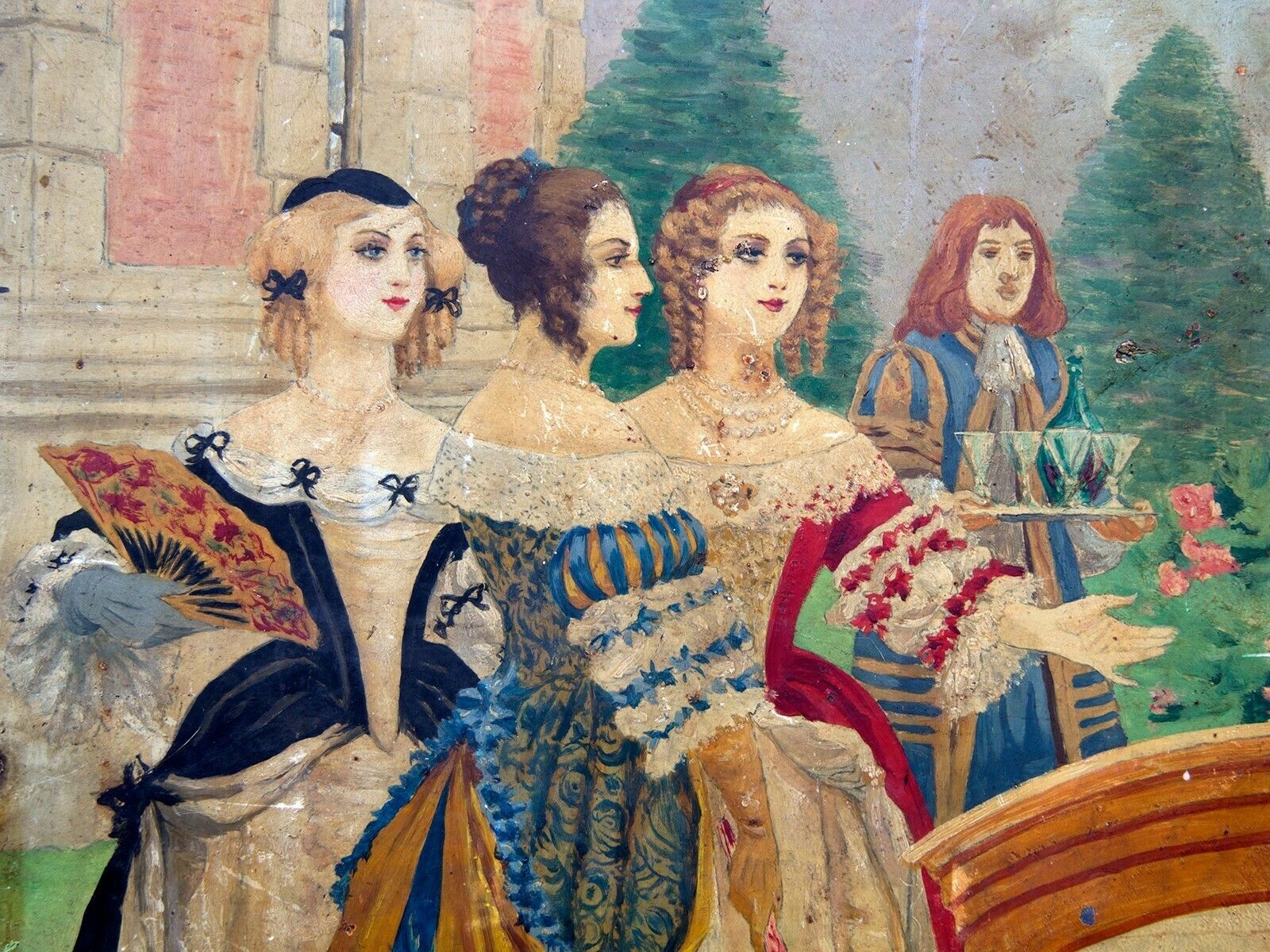 Hand Painted Antique Advertising Sign From France photo Home Decor