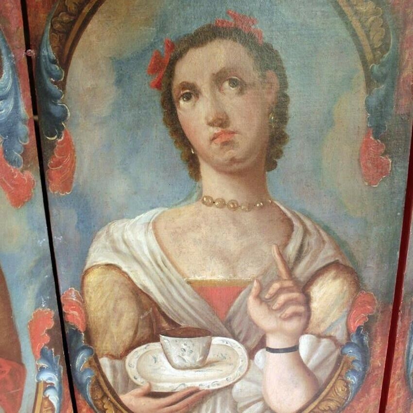 Late 18th/Early 19th C. Painted 'Shakespearean' Screen From Italy photo 6250.0