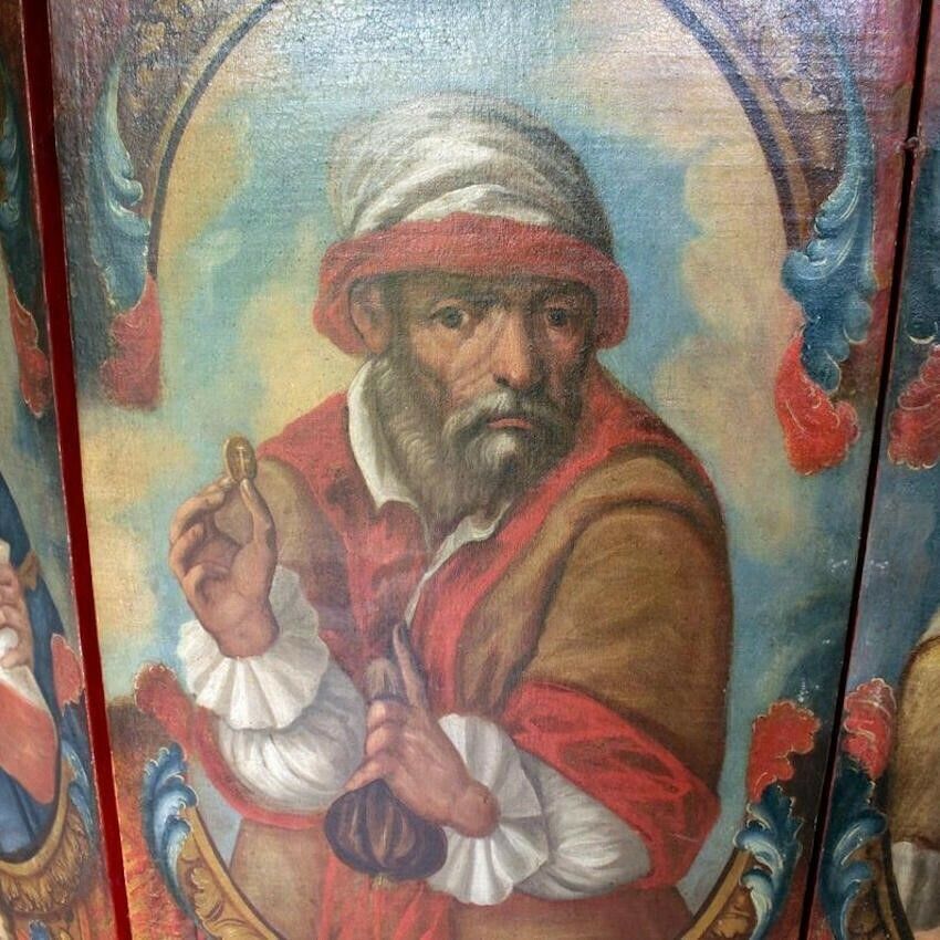 6250.0 Late 18th/Early 19th C. Painted 'Shakespearean' Screen From Italy photo