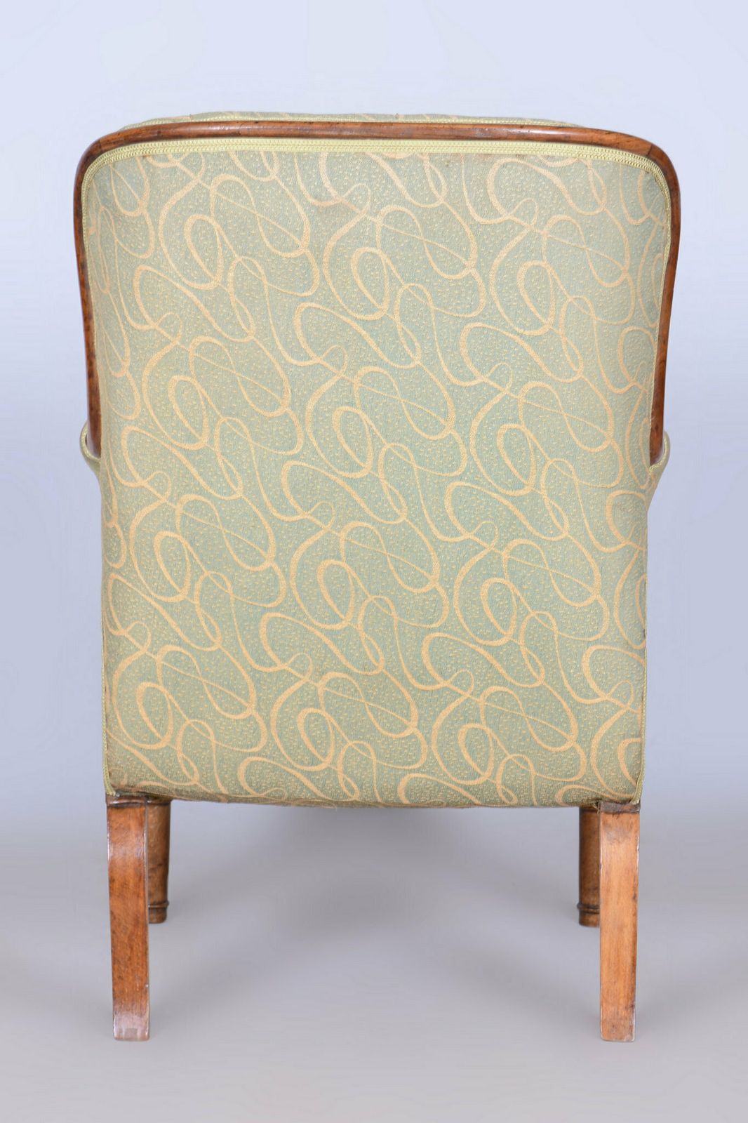 Furniture Restored Biedermeier Armchair, Walnut, Spruce, Beech, Czech, 1830s photo