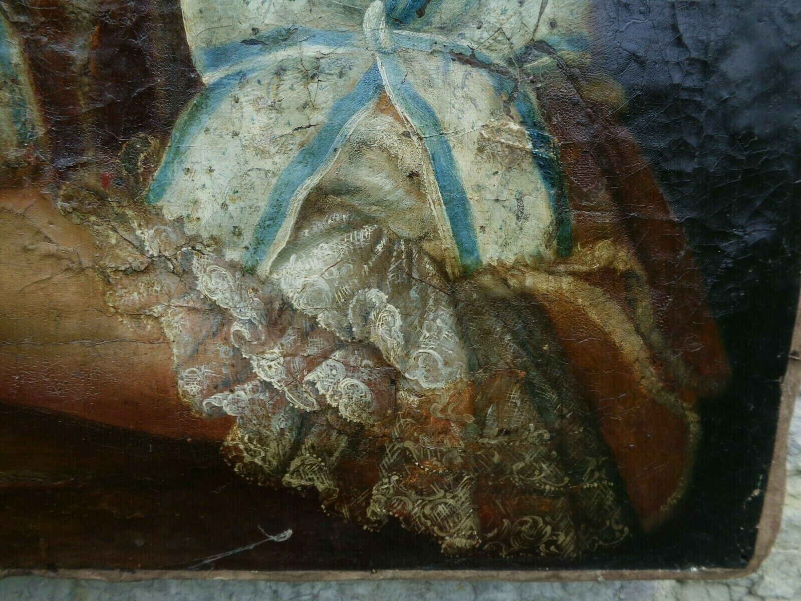 Fine Portrait In Oil Of 18thc. French 'Noble' Woman photo Art