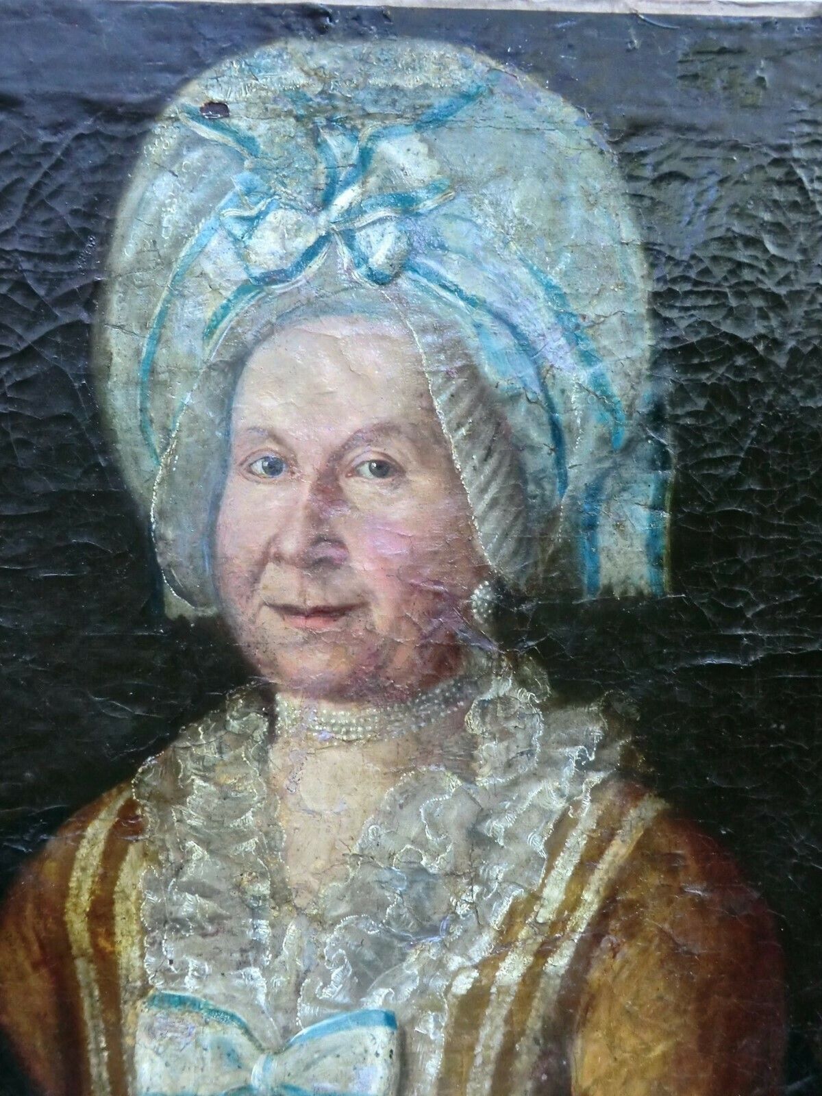 Fine Portrait In Oil Of 18thc. French 'Noble' Woman photo for sale