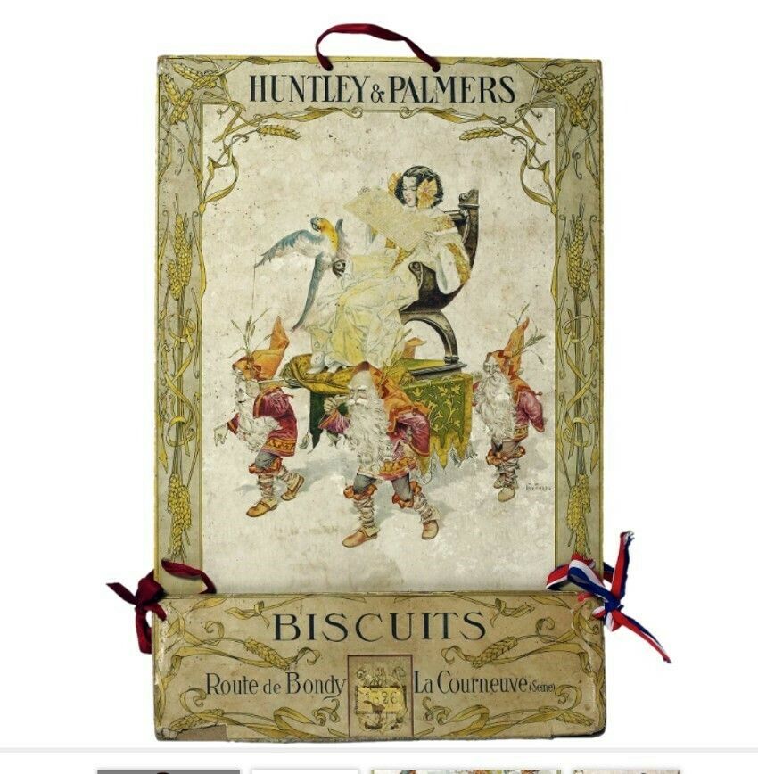 Rare 1890's Art Nouveau Era Showcard From France