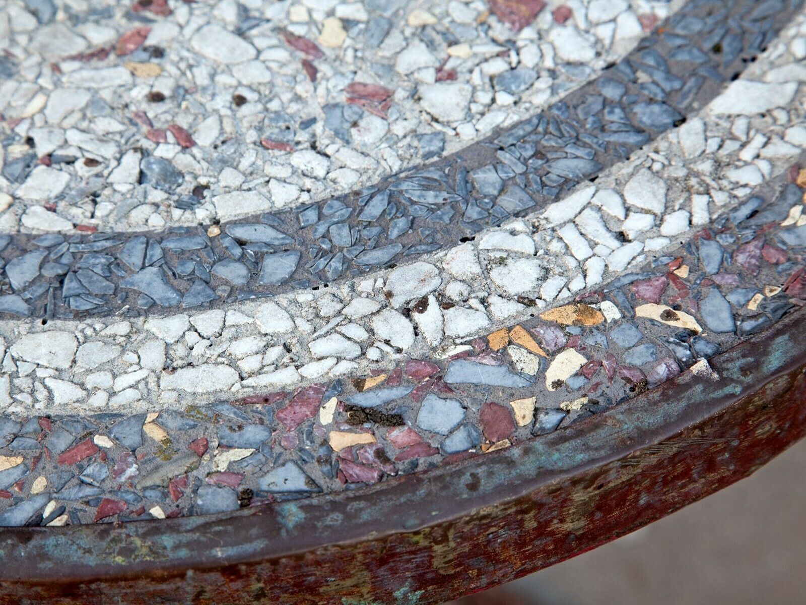 Vintage Parisian Café Table With Mosaic Top photo for sale