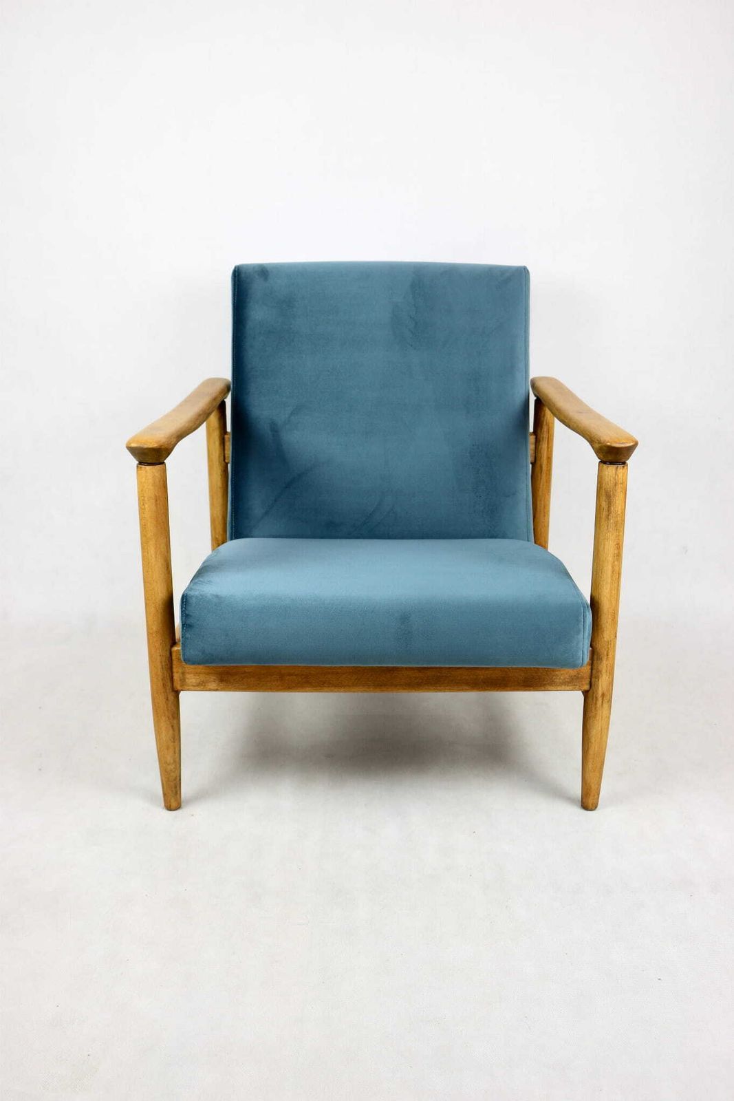 Gfm 142 Armchair, Designed By Edmund Homa From The 70s, Navy Blue   2 Pieces Available photo furniture
