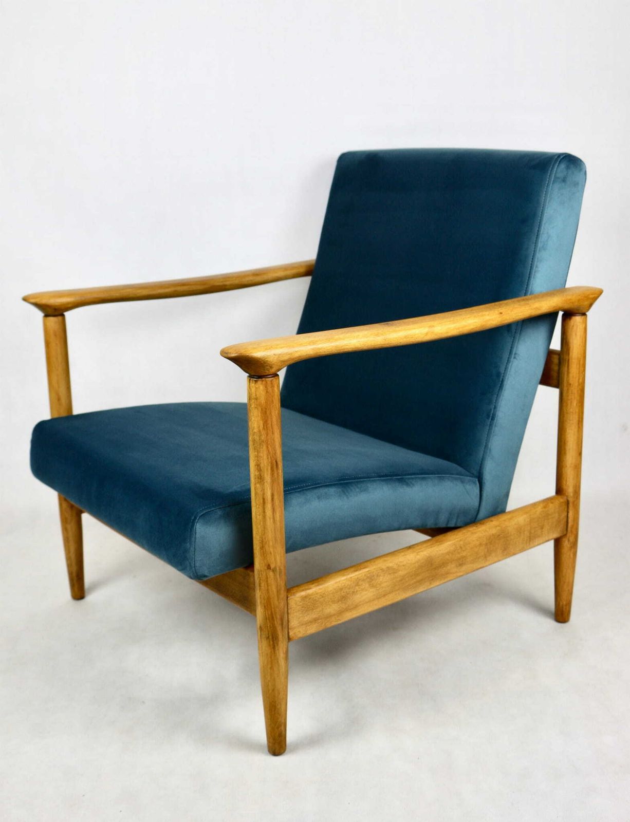 Gfm 142 Armchair, Designed By Edmund Homa From The 70s, Navy Blue   2 Pieces Available photo vintage