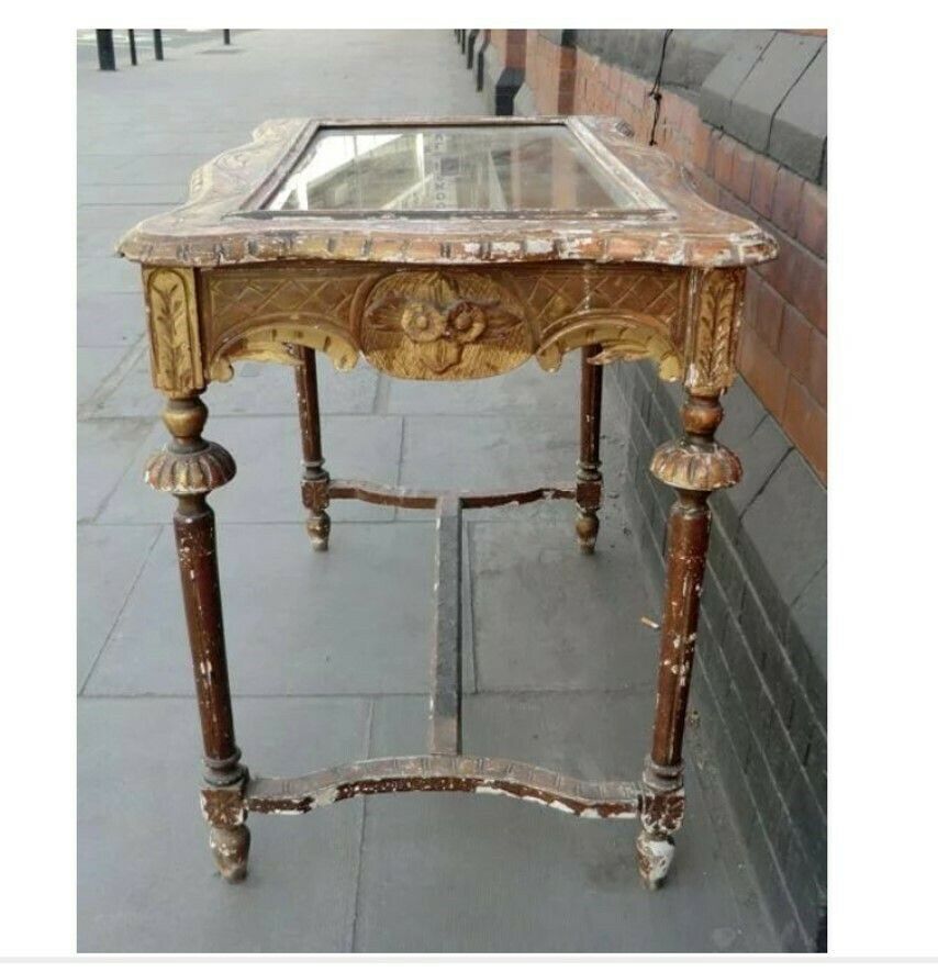 Gilded Display Desk From French 19thc Jeweller photo vinterior