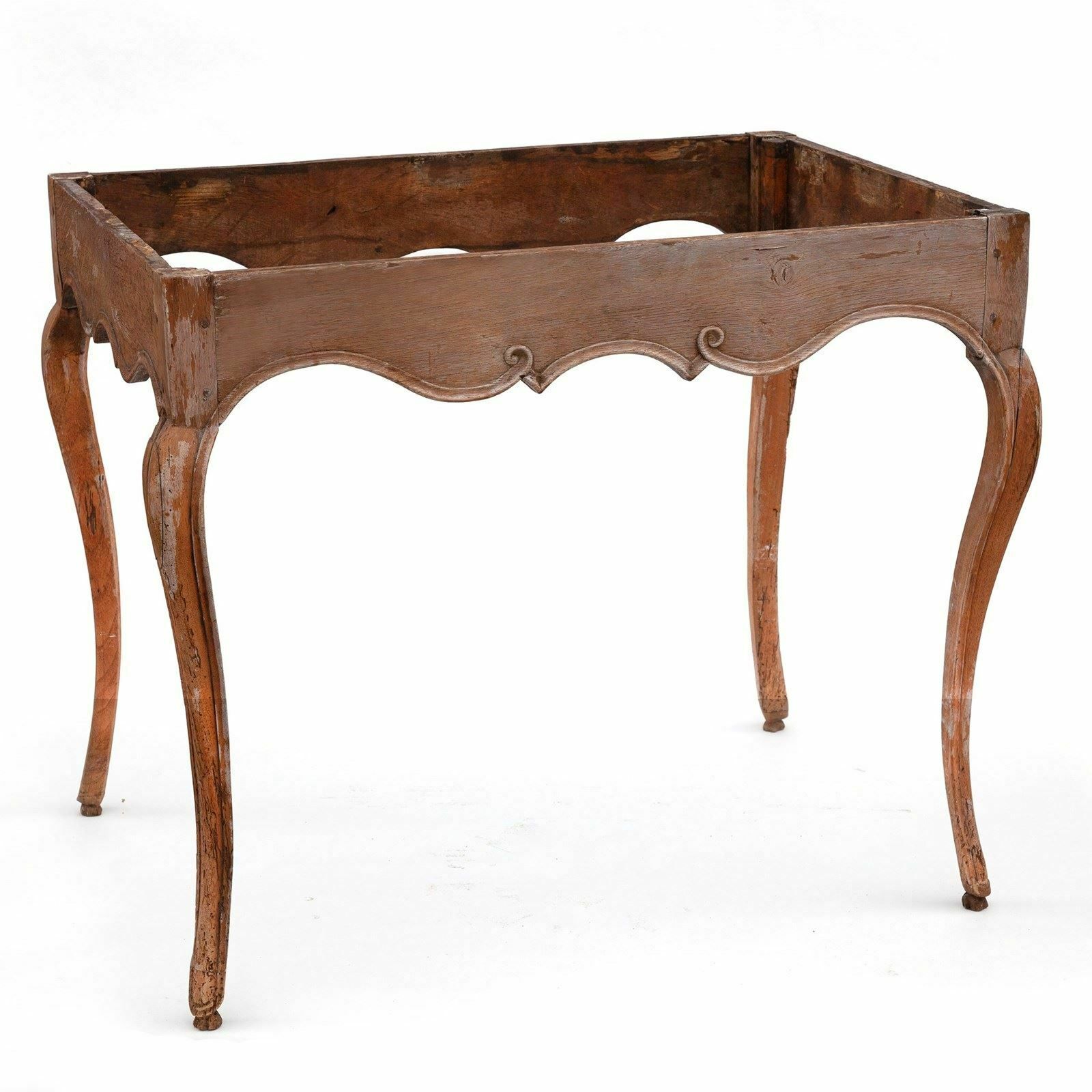Late 19thc. Red Marble Top Cherrywood Side Table From France photo for sale