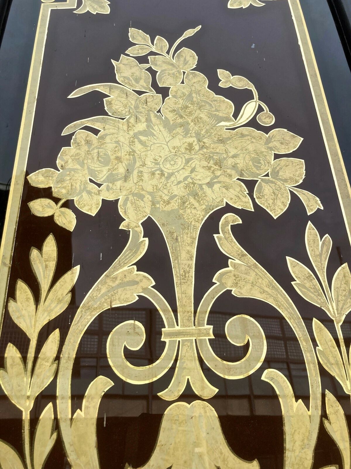 Gilded & Painted Front Of Shop Glass Panel From Paris Florist photo Art