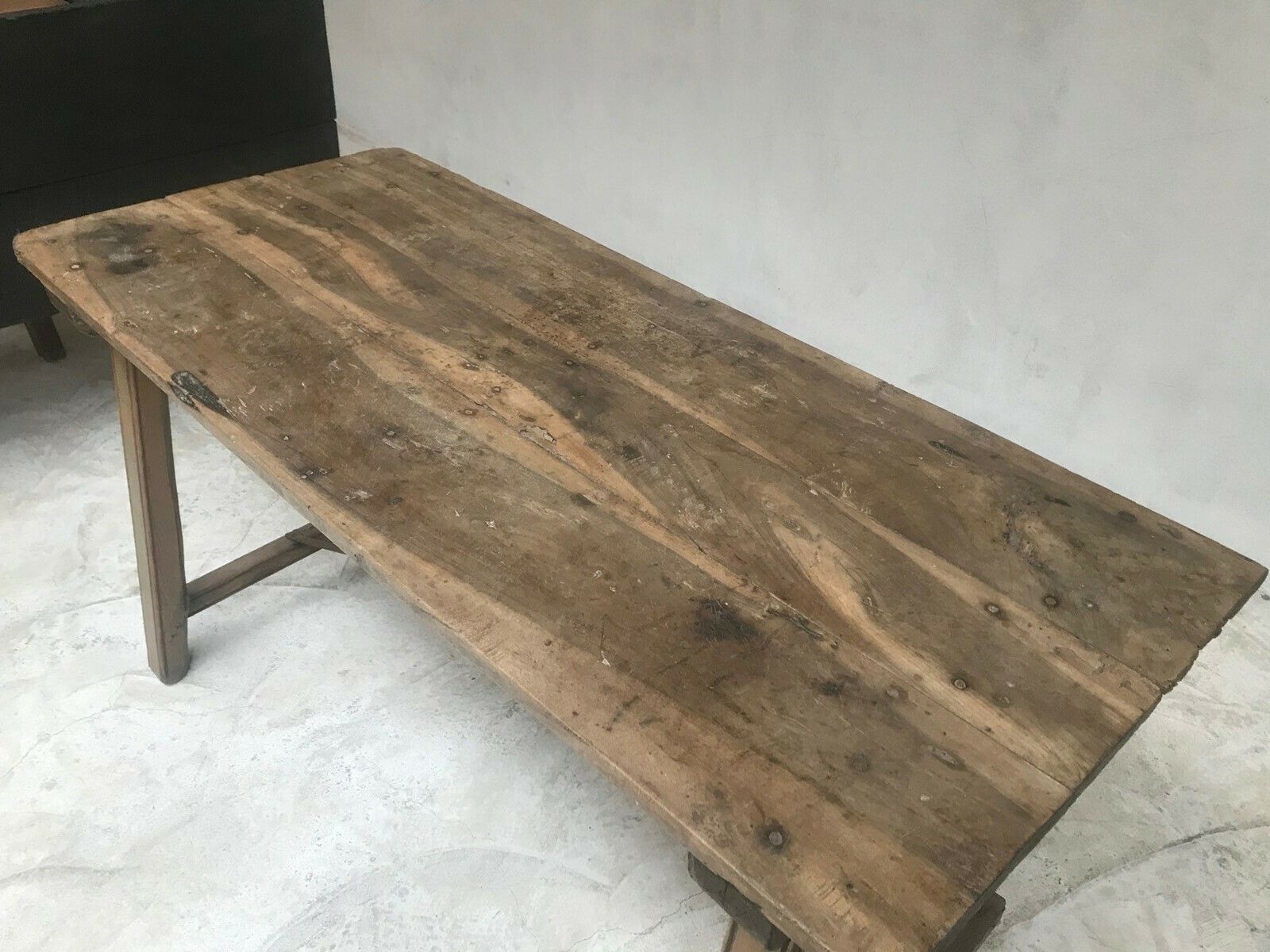 19thc. Cherrywood Refectory Table From Catalonia photo vinterior