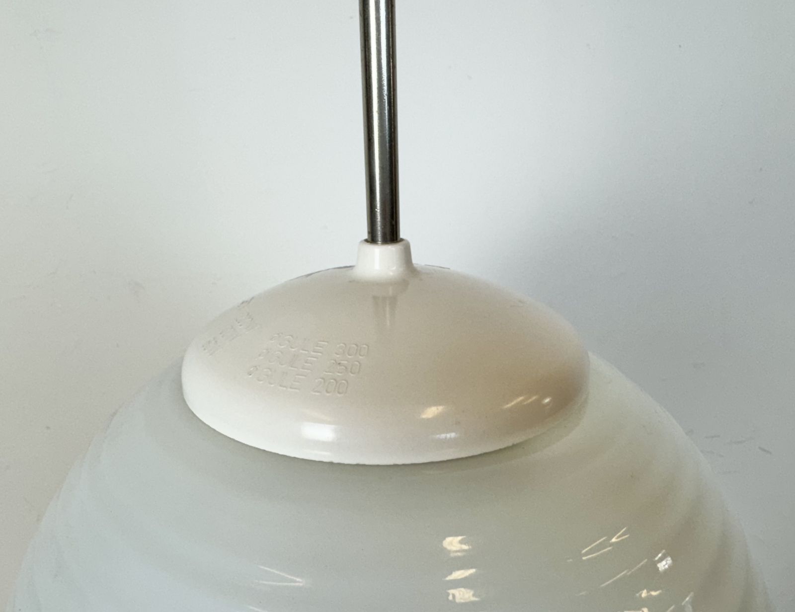 Vintage Chandelier With Milk Glass From Elektrosvit, 1960s, 2x photo for sale