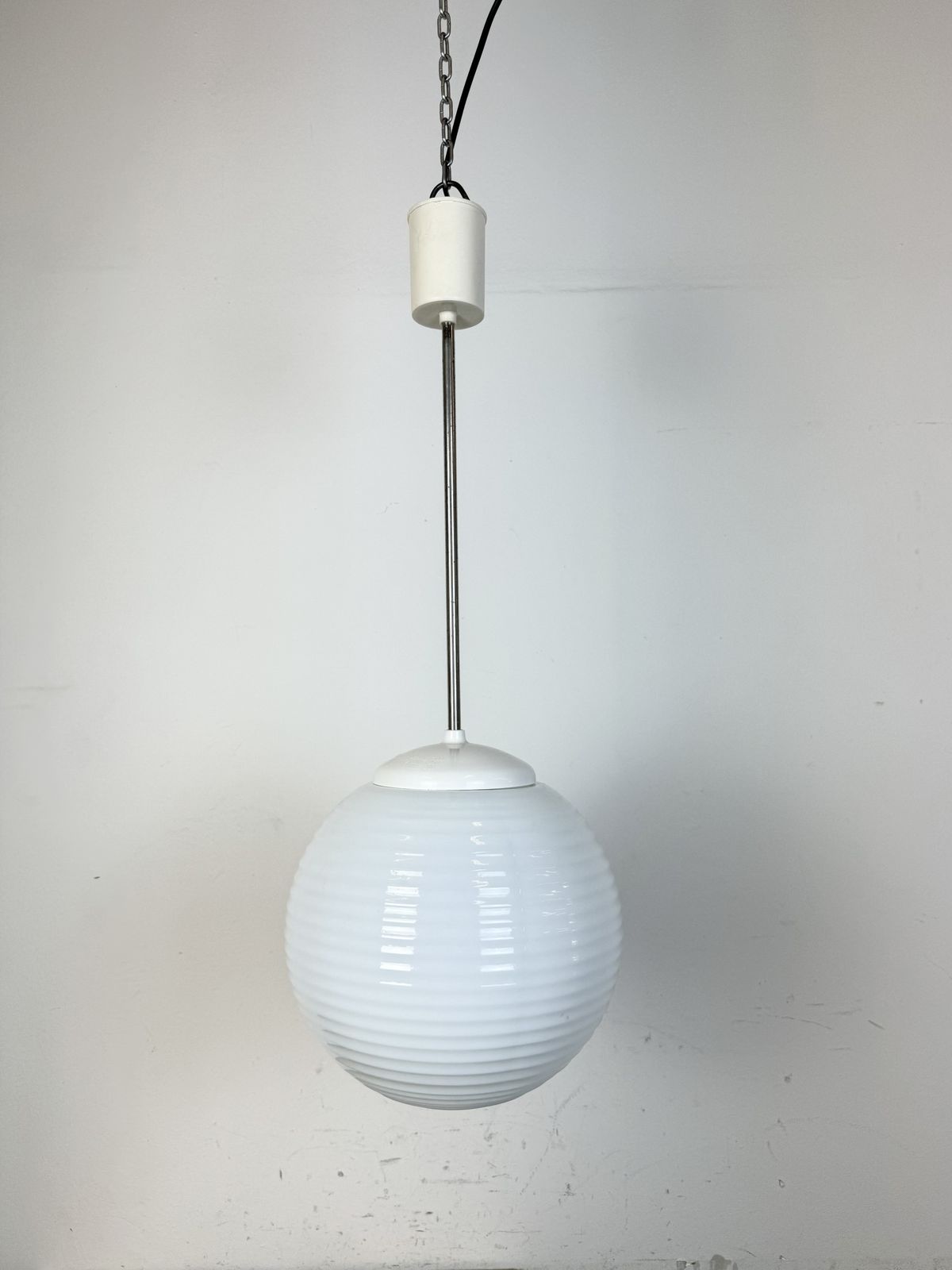 photo furniture Vintage Chandelier With Milk Glass From Elektrosvit, 1960s, 2x