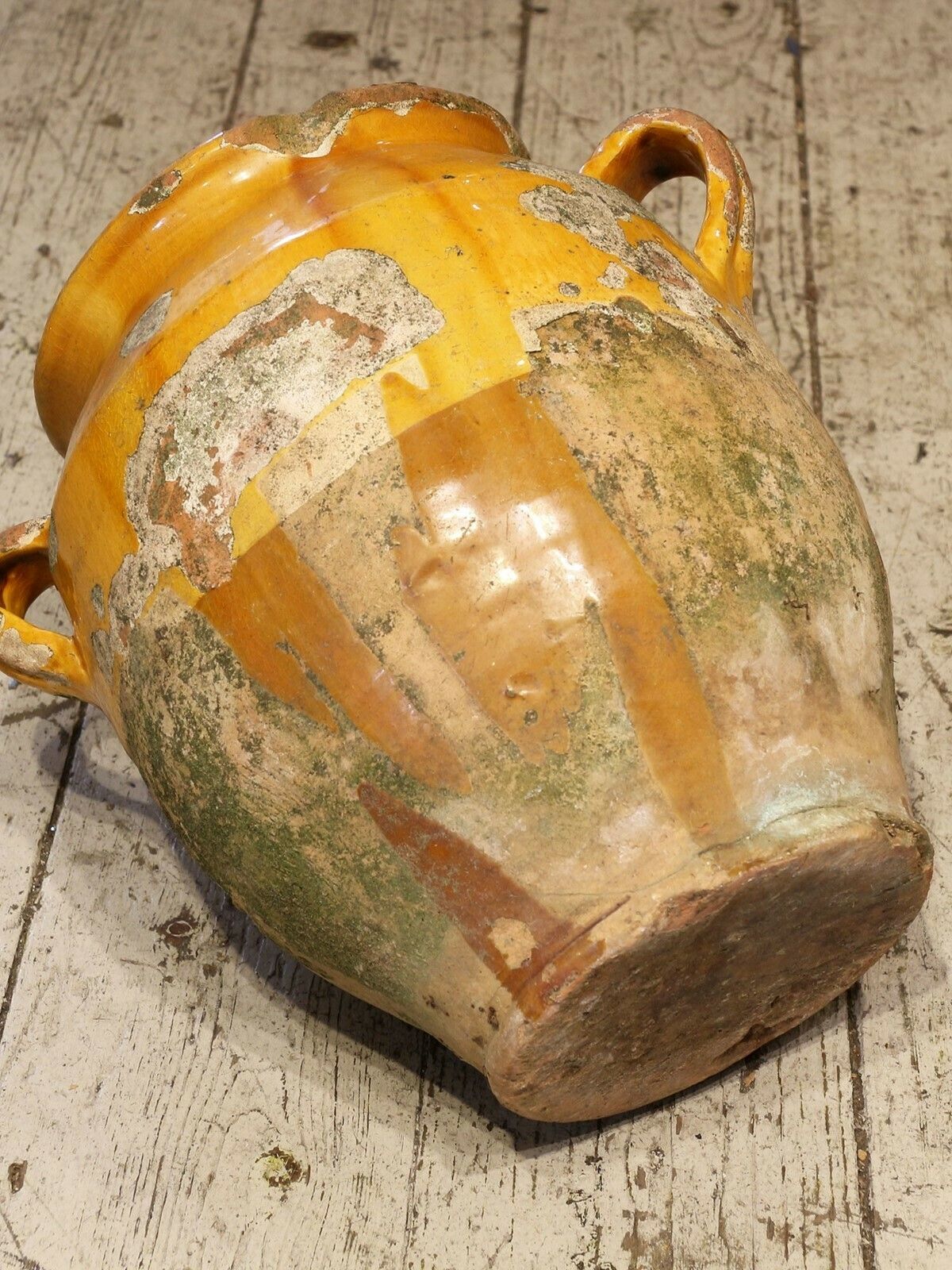 Pair Of Very Large Earthenware 'Confit' Pots From Provence photo vintage