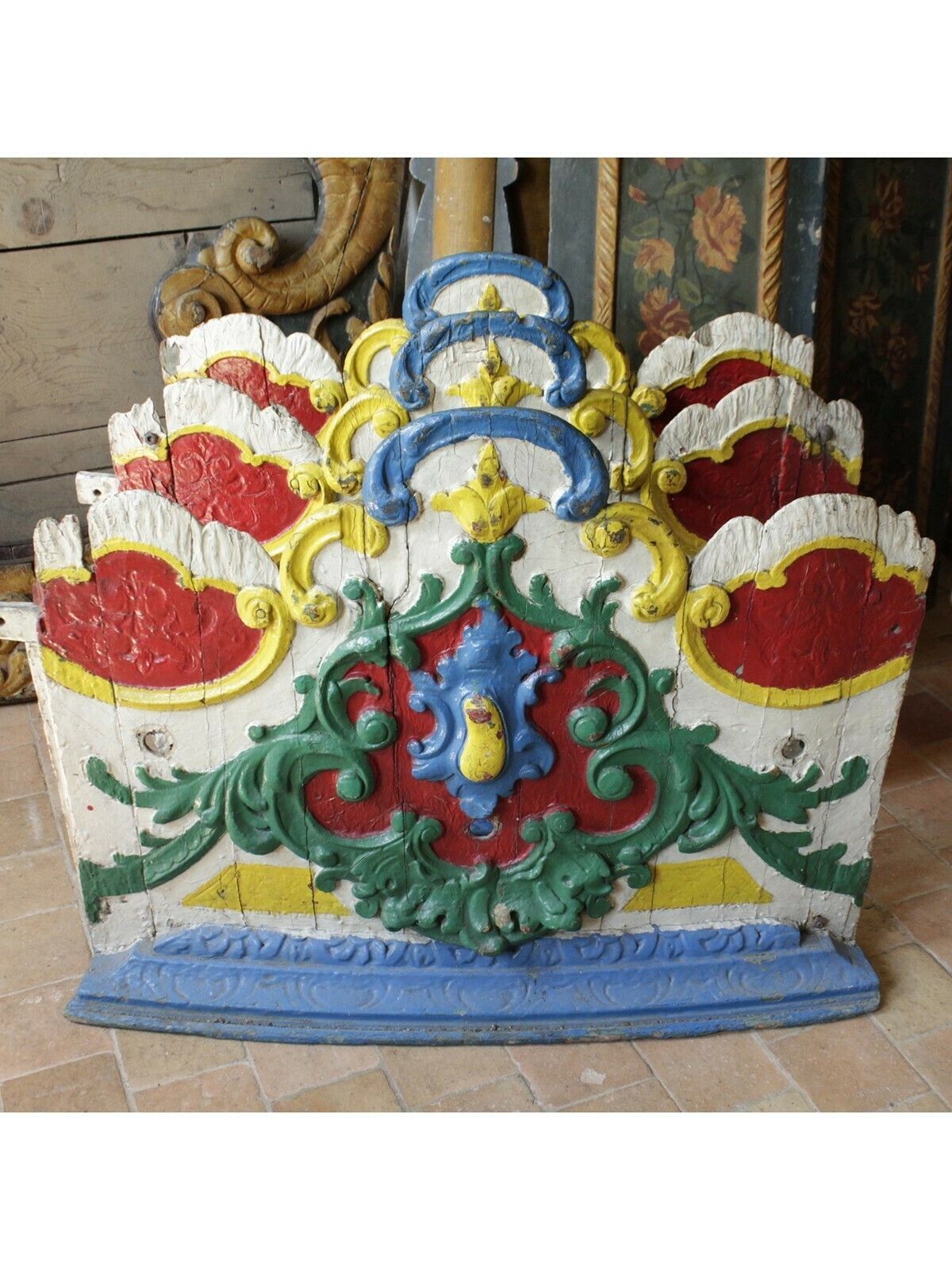 Pair Of 19th Century Carved Domes From French Carousel     Price Shown Is For A Single Dome