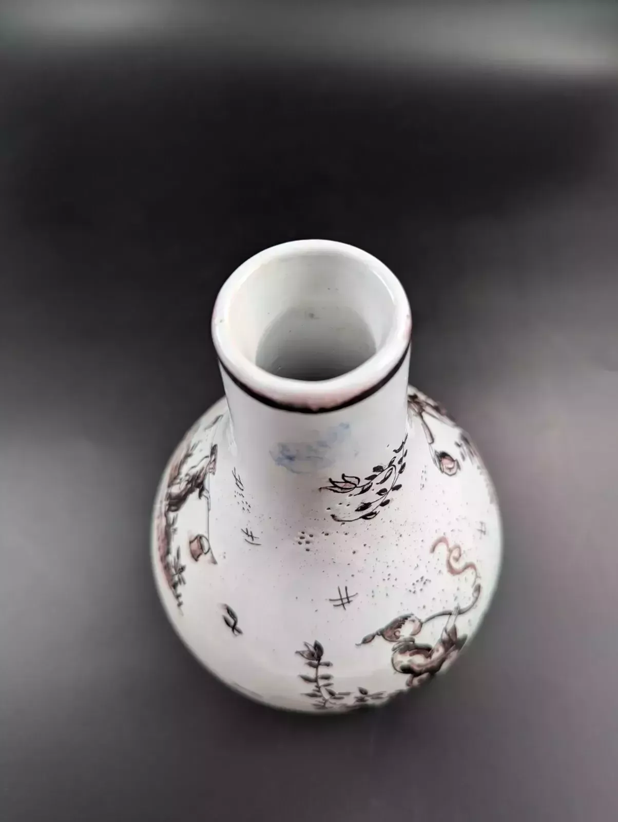 photo buy Antique Delft Tin Glazed Pottery Vase, Mid 18th Century.