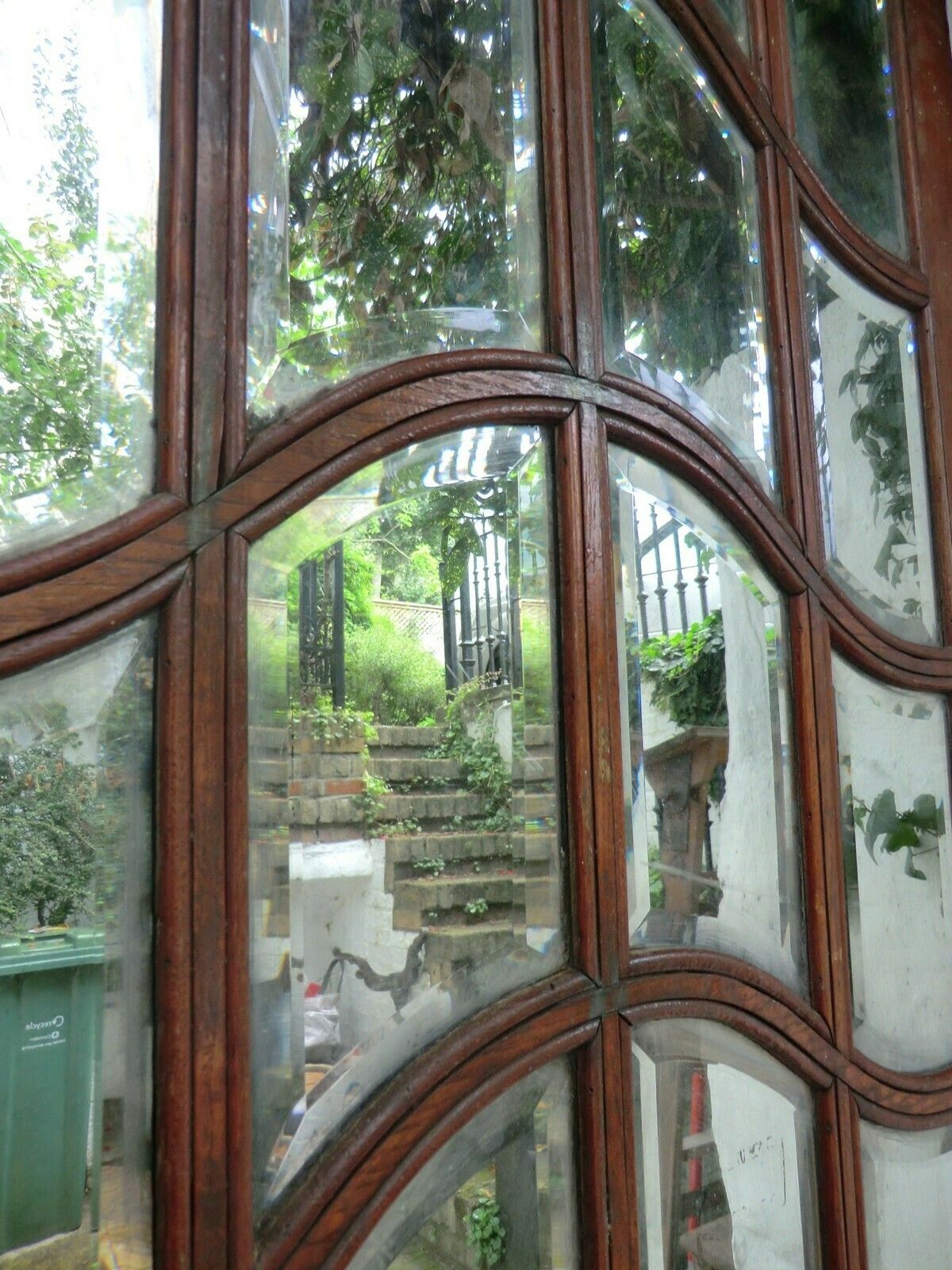 Antique Art Nouveau Mirrored Store Front Door From France. photo for sale