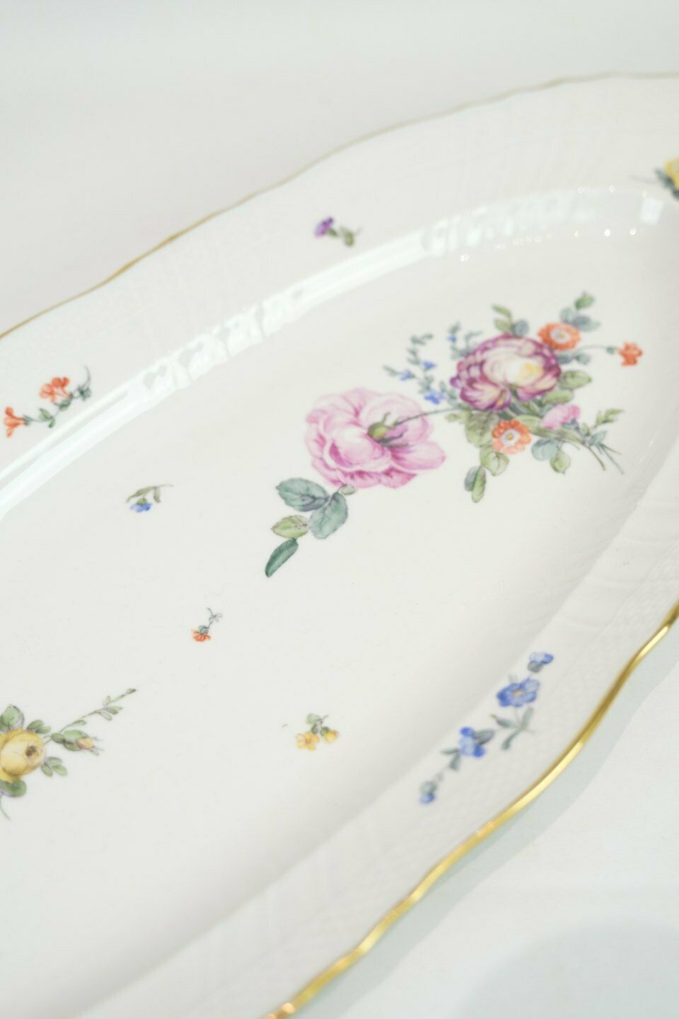 Fish Dish Kgl. Saxon Flower Decorated With Gold Hand Painted By Royal Copenhagen In  Approx From 1923 photo Home Decor