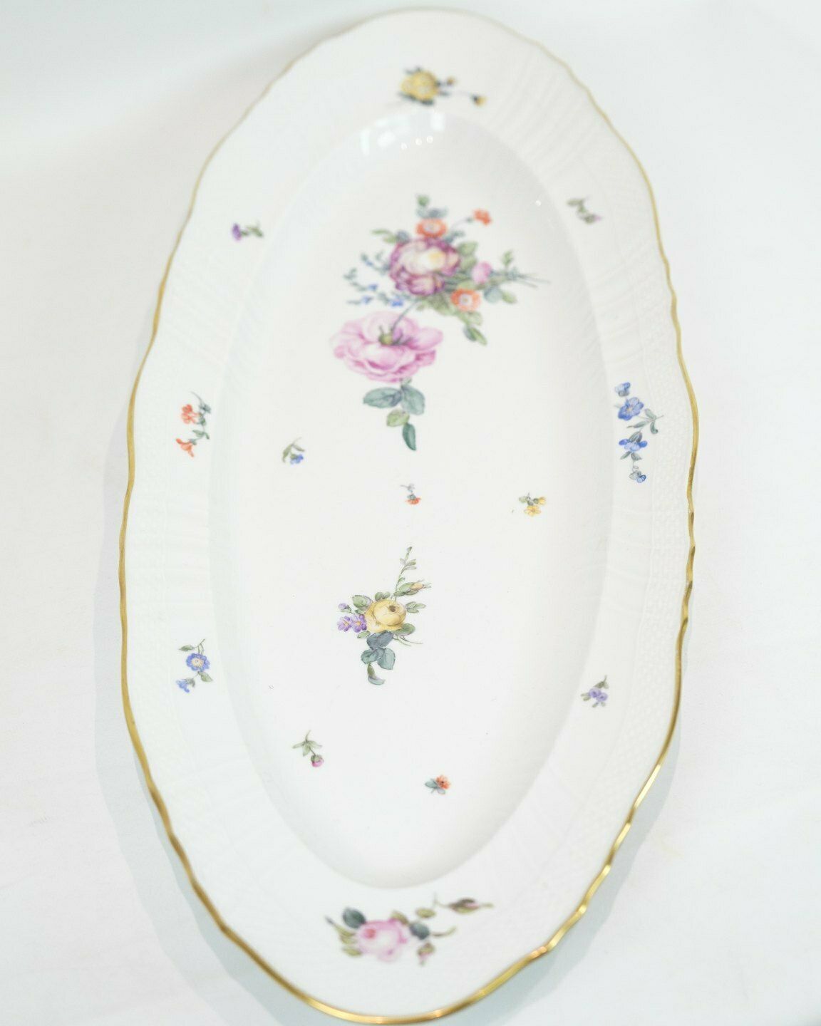 Fish Dish Kgl. Saxon Flower Decorated With Gold Hand Painted By Royal Copenhagen In  Approx From 1923 photo buy