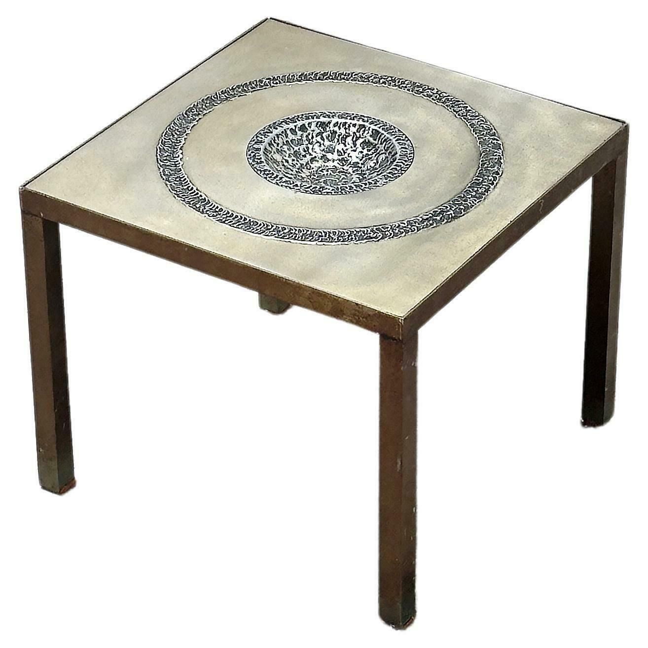 Marc D'haenens Brutalist Sculpture Side Table, Belgium 1970's