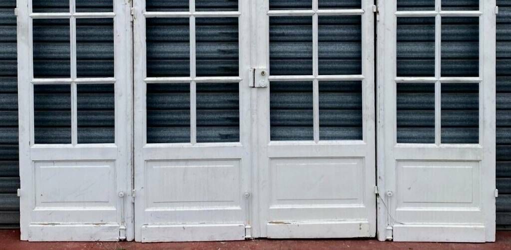 Suite Of Four Passage Doors With Small Tiles 20th Century photo Home Fixtures