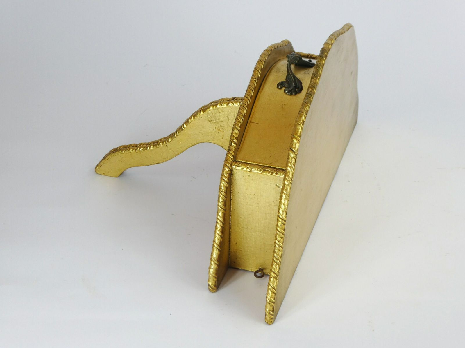photo furniture Small Vintage Florentine Carved Wooden Italian Wall Shelf, Beautiful Gold Wall Console, Italian Wall Hanging Etagiere