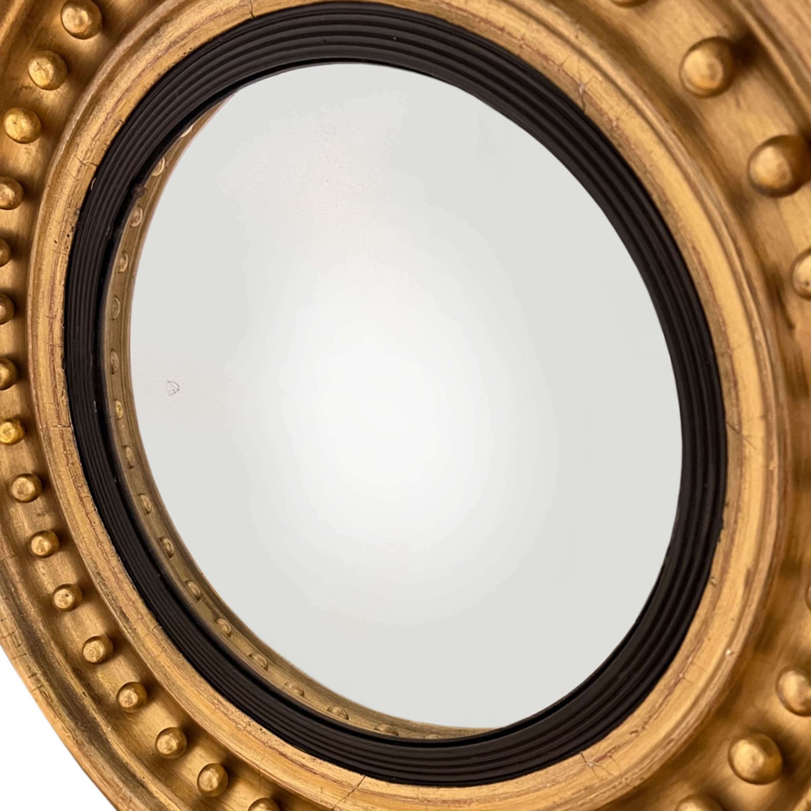 English Convex Regency Mirror, 1800s photo Home Decor