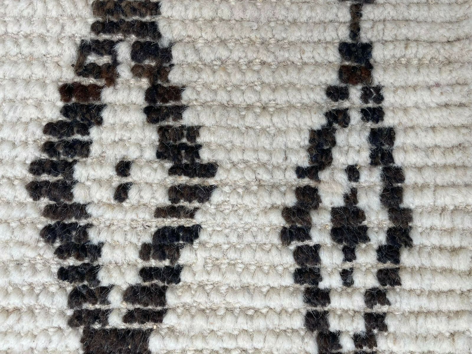 photo furniture A Vintage Handwoven Moroccan Berber Rug, With Tribal Diamond And Line Pattern By The Beni Ouarian Tribe