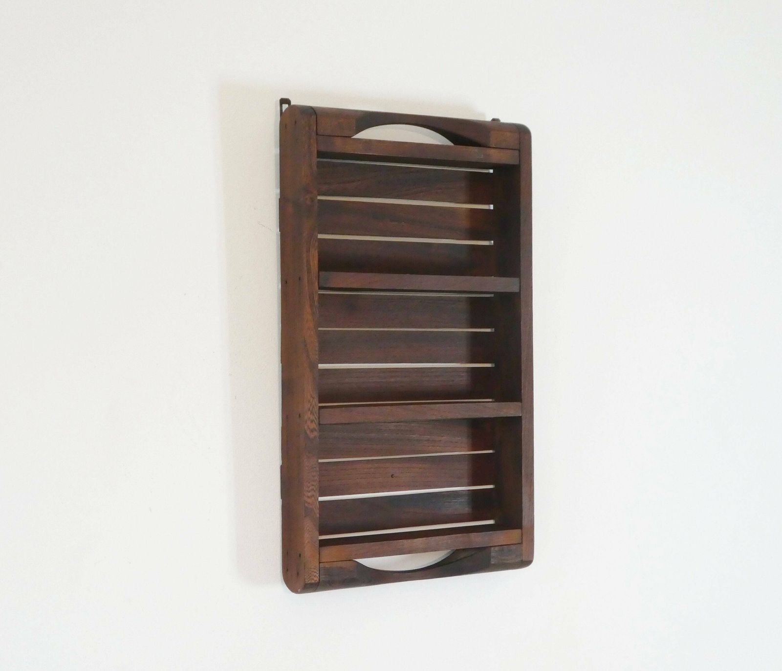 Antique Wooden Dutch Wall Shelf, Old Industrial Wall Tray, Brick Mold, Farmhouse Decor
