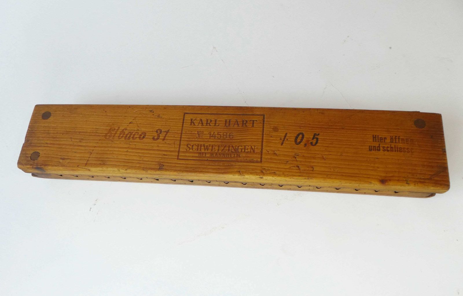 Antique German Wooden Branded Cigar Press , Kart Hart Cigar Box With 20 Sections, Tobacciana Mold photo Home Decor