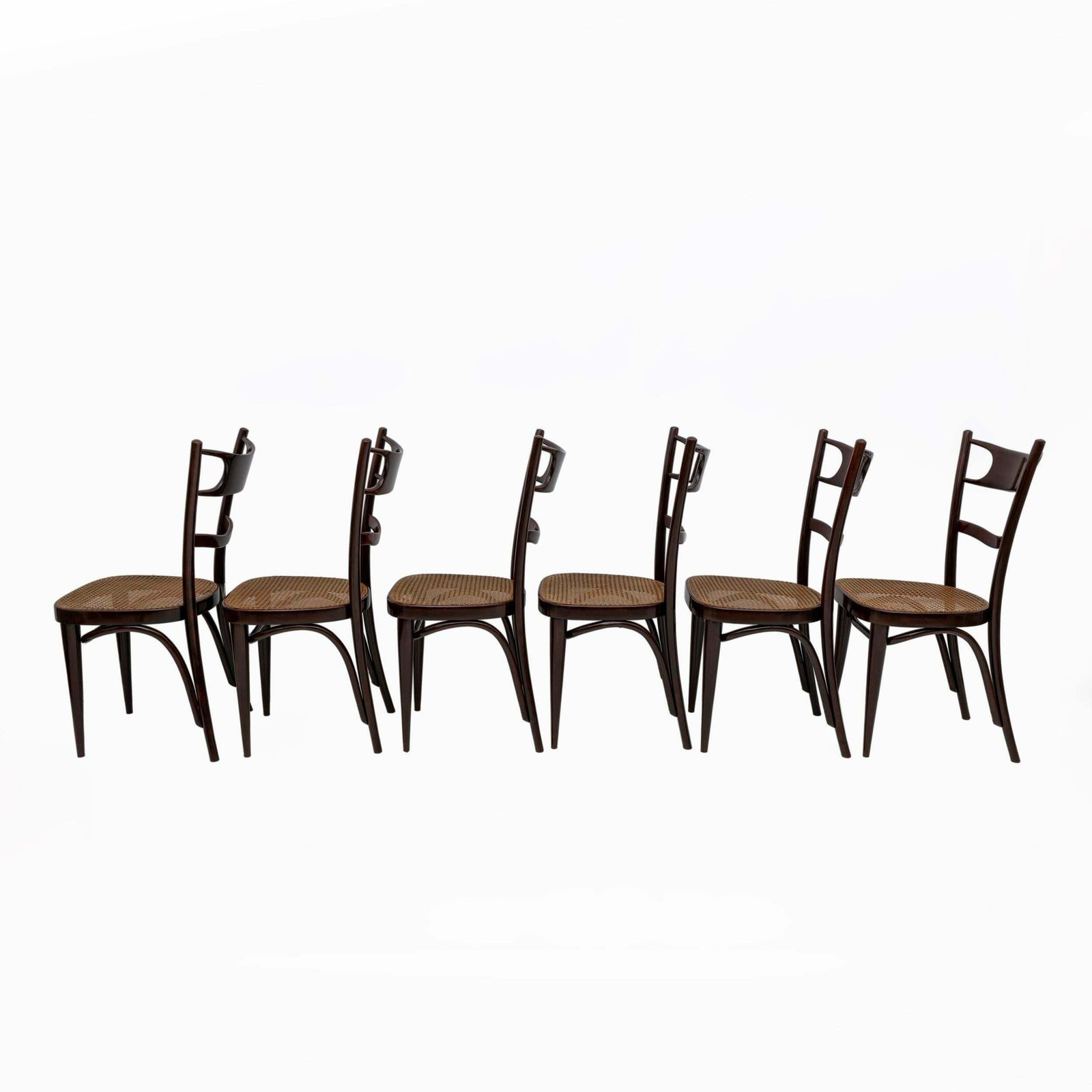 Set Six Early 20th Century Neapolitan Bent Beech Thonet Chairs Sautto & Liberale photo 2578.0