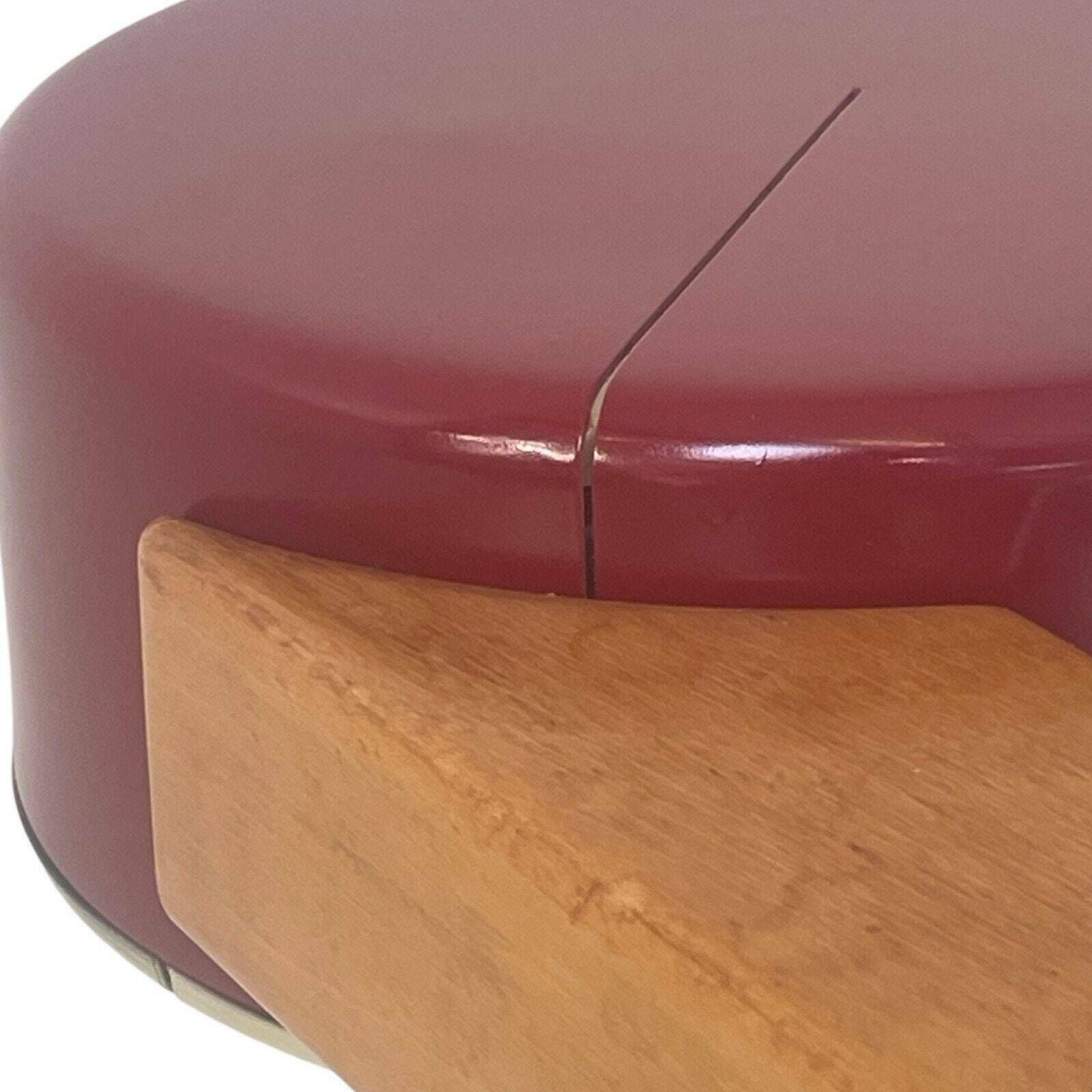 Fase Madrid   Table Or Desk Lamp   Model 'Flash' Original, Marked At The Bottom   Extremely Rare   Burgundy Red photo vintage