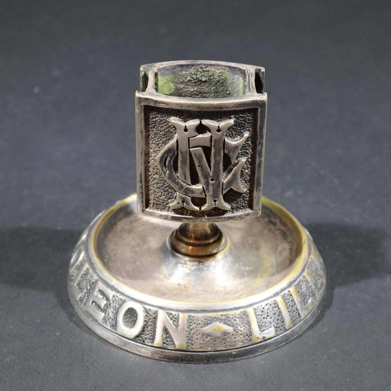 Antique French Bronze Match Striker And Holder Café Napoleon Ashtray photo furniture